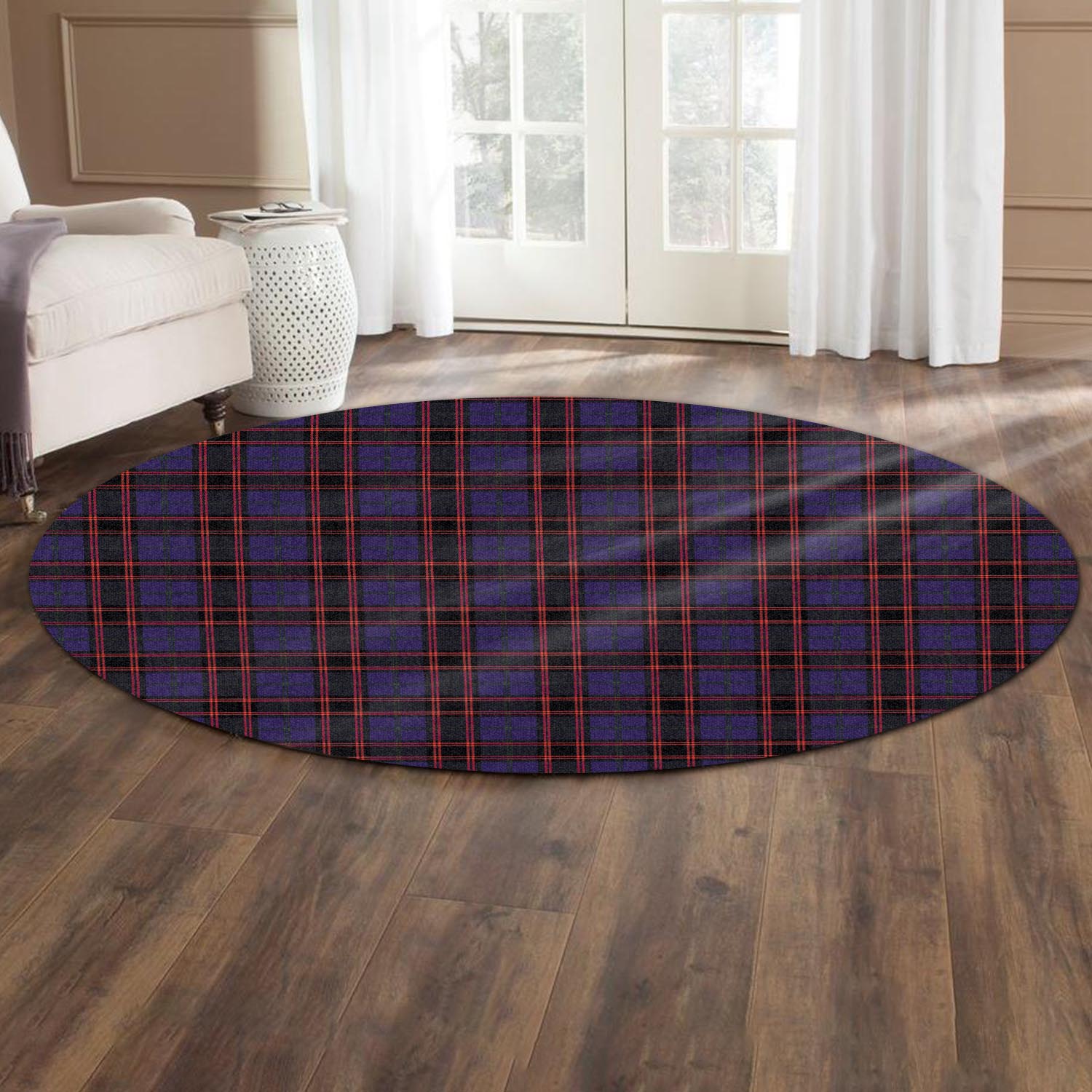 home-modern-tartan-round-rug