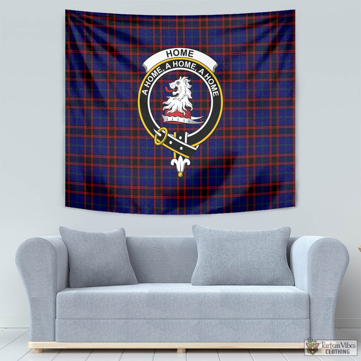 Tartan Vibes Clothing Home Modern Tartan Tapestry Wall Hanging and Home Decor for Room with Family Crest