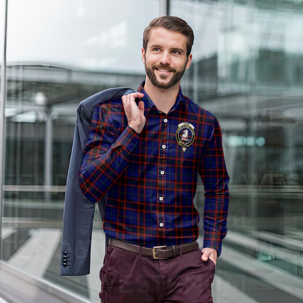 home-modern-tartan-long-sleeve-button-up-shirt-with-family-crest