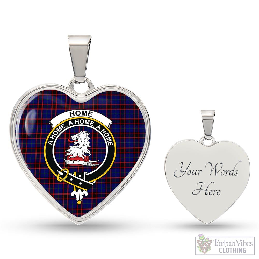 Tartan Vibes Clothing Home Modern Tartan Heart Necklace with Family Crest