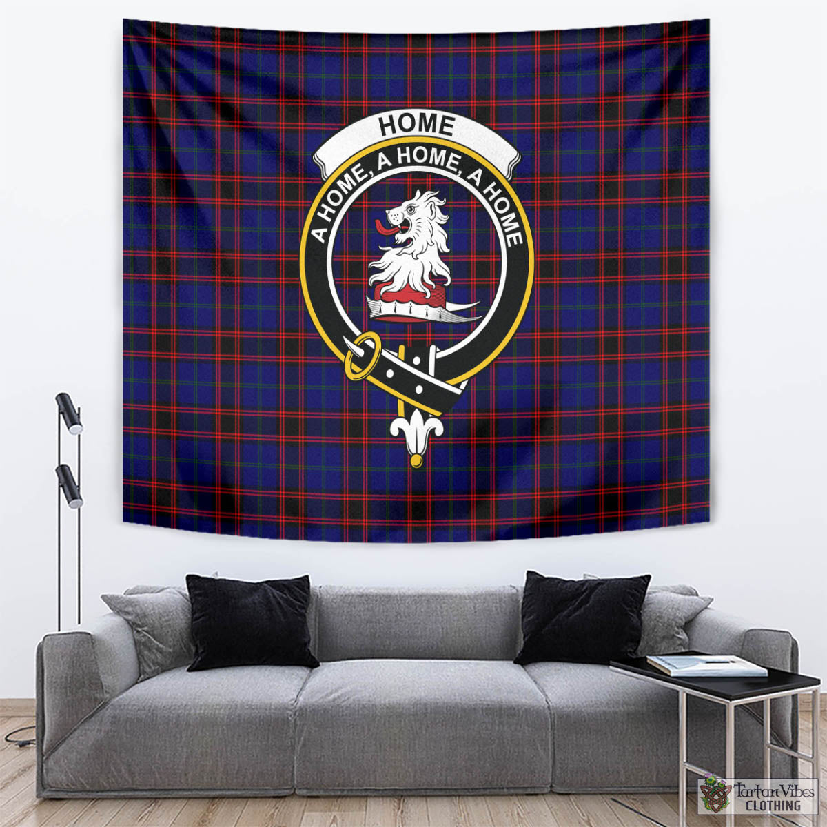 Tartan Vibes Clothing Home Modern Tartan Tapestry Wall Hanging and Home Decor for Room with Family Crest