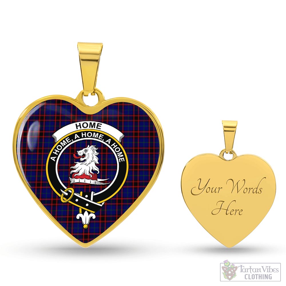 Tartan Vibes Clothing Home Modern Tartan Heart Necklace with Family Crest