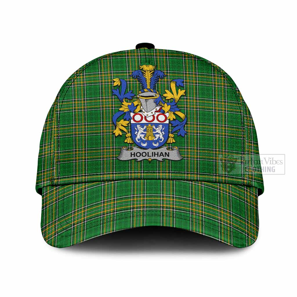 Tartan Vibes Clothing Hoolihan Irish Clan Tartan Classic Cap with Coat of Arms