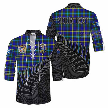 Hope Crest Tartan Ghillie Kilt Shirt with New Zealand Silver Fern Half Style