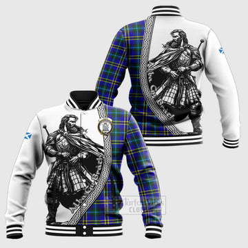 Hope Tartan Clan Crest Baseball Jacket with Highlander Warrior Celtic Style