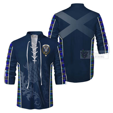 Hope Tartan Ghillie Kilt Shirt with Family Crest and Scottish Thistle Vibes Sport Style