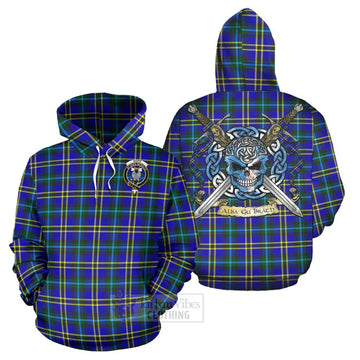 Hope Tartan Hoodie with Family Crest Celtic Skull Style