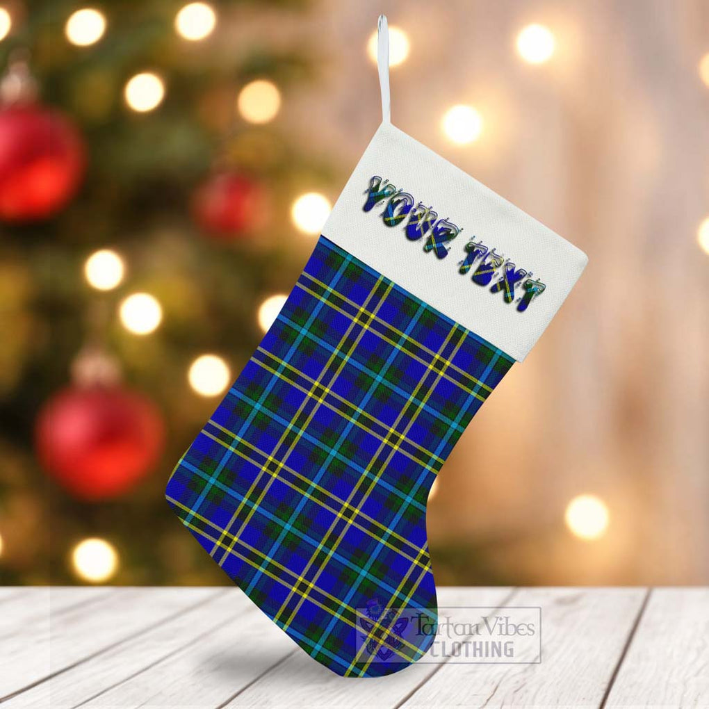 Tartan Vibes Clothing Hope Tartan Christmas Stocking with Personalized Text