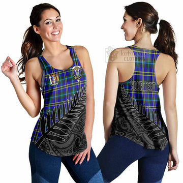 Hope Crest Tartan Women's Racerback Tanks with New Zealand Silver Fern Half Style