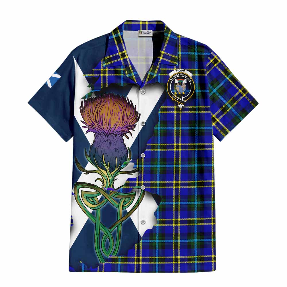 Hope Tartan Family Crest Hawaiian Shirt Scottish Thistle Celtic Inspired Kid - Tartan Vibes Clothing