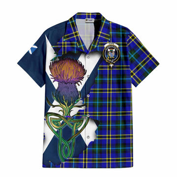 Hope Tartan Family Crest Hawaiian Shirt Scottish Thistle Celtic Inspired Kid - Tartan Vibes Clothing
