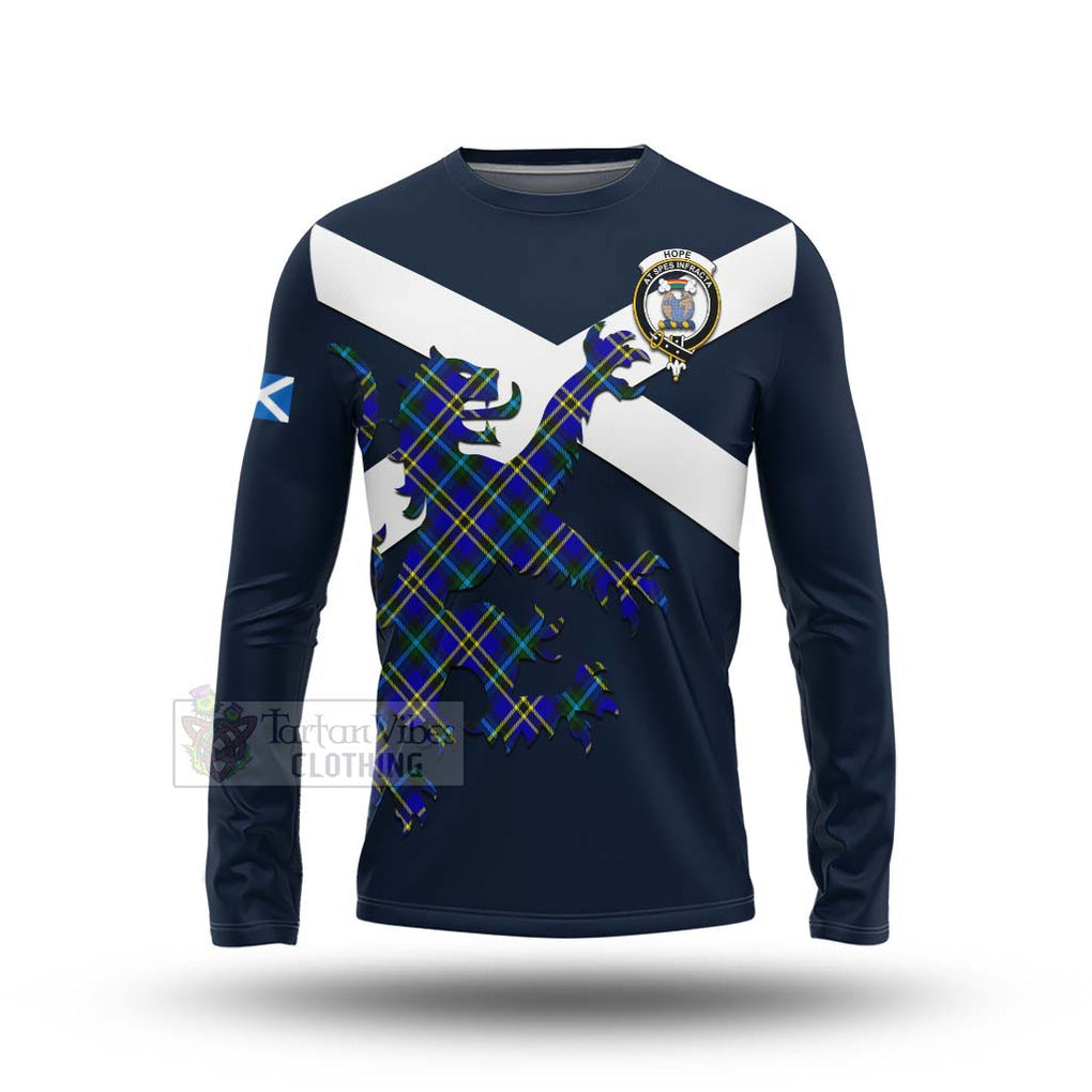 Tartan Vibes Clothing Hope Tartan Lion Rampant Long Sleeve T-Shirt – Proudly Display Your Heritage with Alba Gu Brath and Clan Name