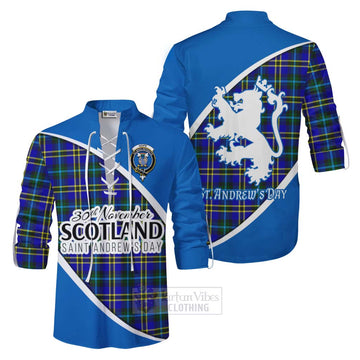 Hope Family Crest Tartan Ghillie Kilt Shirt Celebrate Saint Andrew's Day in Style