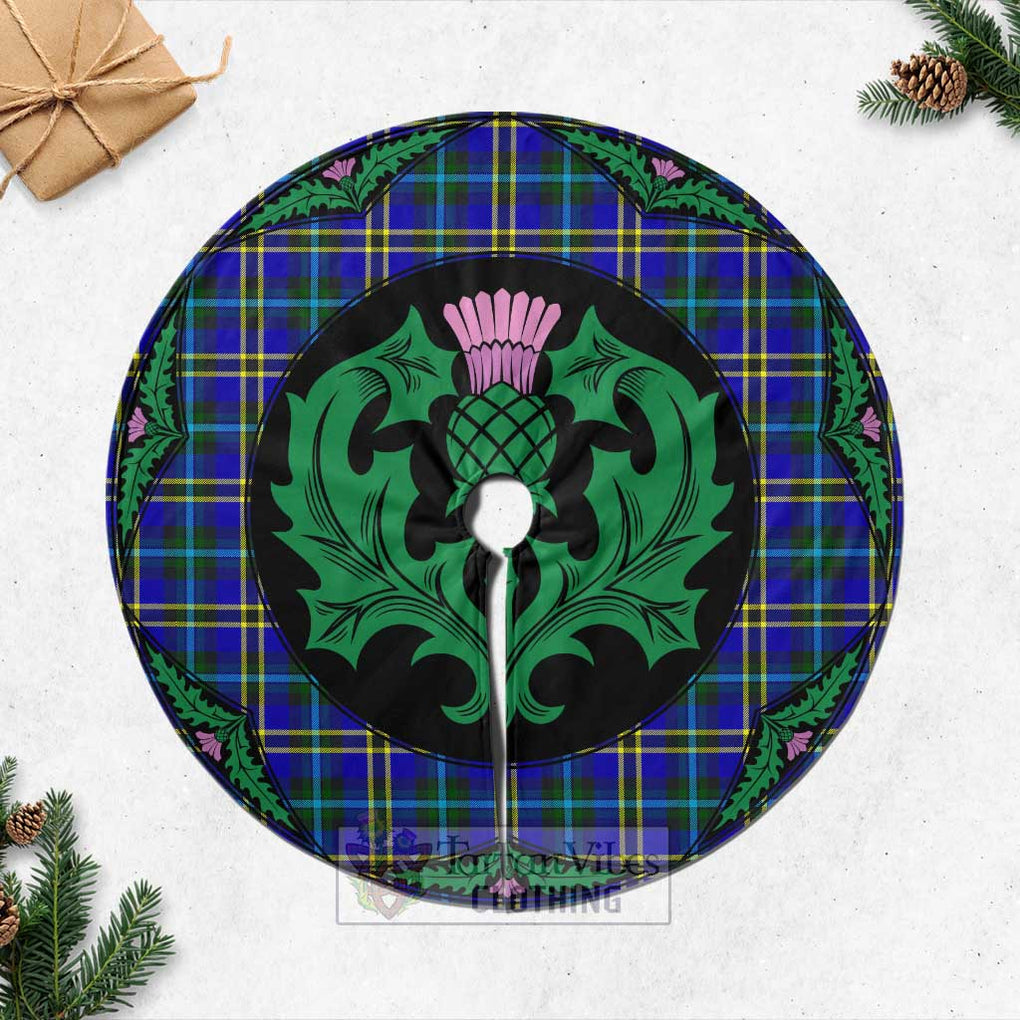 Tartan Vibes Clothing Hope Tartan Christmas Tree Skirt Scottish Thistle Style