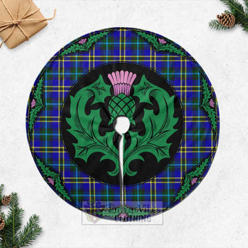 Hope Tartan Christmas Tree Skirt Scottish Thistle Style