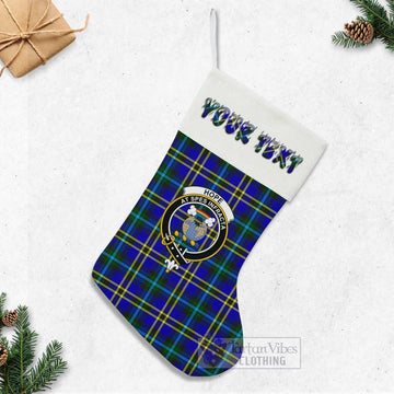 Hope Tartan Family Crest Christmas Stocking with Personalized Text