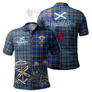 Hope Tartan Polo Shirt Happy St. Andrew's Day Half Tartan Style