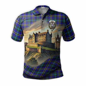 Hope Tartan Family Crest Polo Shirt with Scottish Ancient Castle Style Kid - Tartan Vibes Clothing