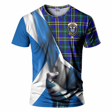 Hope Tartan T-Shirt with Family Crest Scotland Patriotic Style