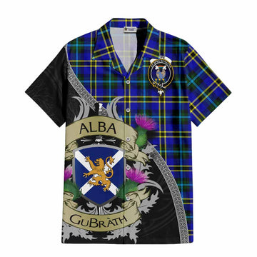 Hope Tartan Family Crest Hawaiian Shirt Lion Rampant Royal Thistle Shield Celtic Inspired Kid - Tartan Vibes Clothing