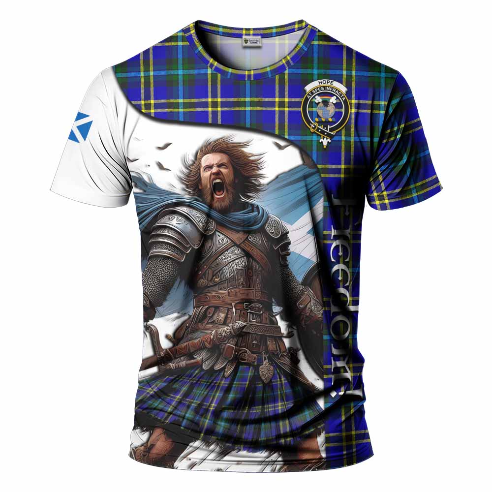 Hope Crest Tartan T-Shirt Inspired by the Freedom of Scottish Warrior