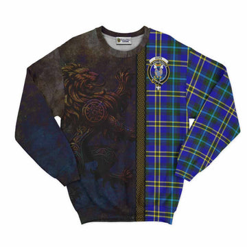 Hope Tartan Family Crest Sweatshirt Alba Gu Brath Be Brave Lion Ancient Style Unisex - Tartan Vibes Clothing