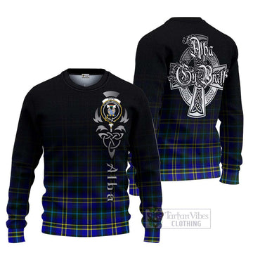 Hope Tartan Ugly Sweater Featuring Alba Gu Brath Family Crest Celtic Inspired