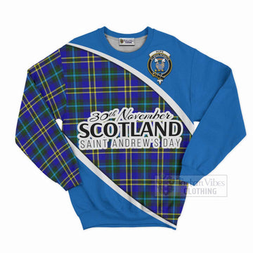 Hope Family Crest Tartan Sweatshirt Celebrate Saint Andrew's Day in Style