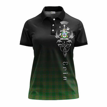 Hope Irish Clan Women's Polo Shirt with Coat of Arms Erin Go Bragh Celtic Inspired Women - Tartan Vibes Clothing