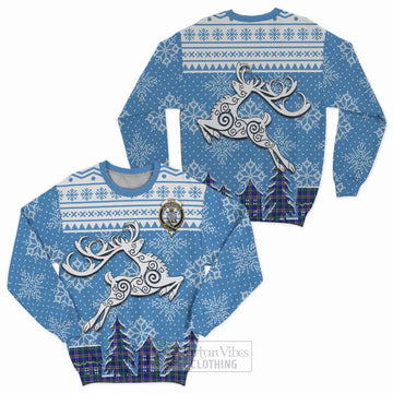 Hope Clan Christmas Sweatshirt Celtic Reindeer Style