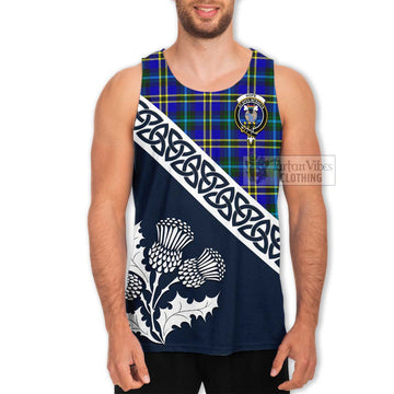 Hope Tartan Men's Tank Top Featuring Thistle and Scotland Map Men - Tartan Vibes Clothing