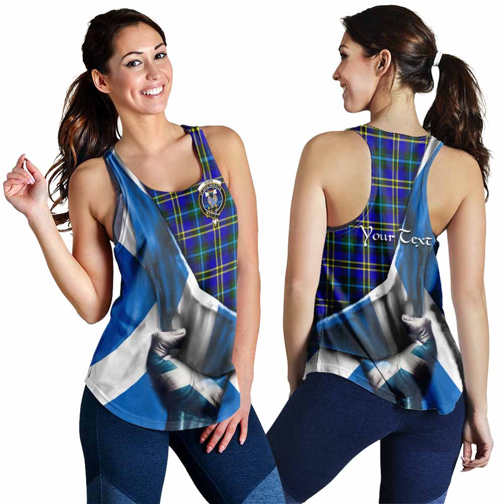 Tartan Vibes Clothing Hope Tartan Women's Racerback Tanks with Family Crest Scotland Patriotic Style