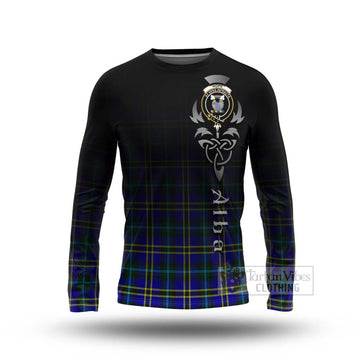 Hope Tartan Long Sleeve T-Shirt Featuring Alba Gu Brath Family Crest Celtic Inspired