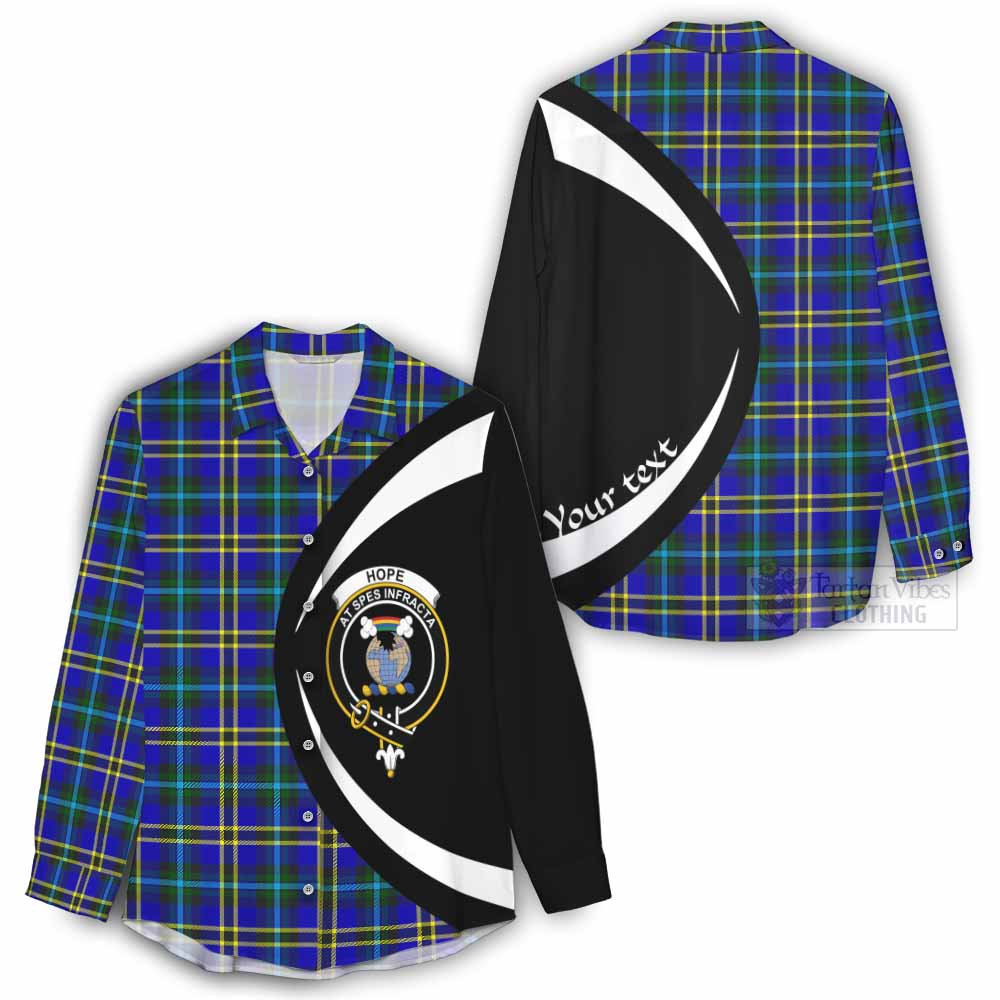 Tartan Vibes Clothing Hope Tartan Women's Casual Shirt with Family Crest Circle Style