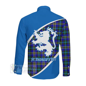 Hope Family Crest Tartan Long Sleeve Button Shirt Celebrate Saint Andrew's Day in Style