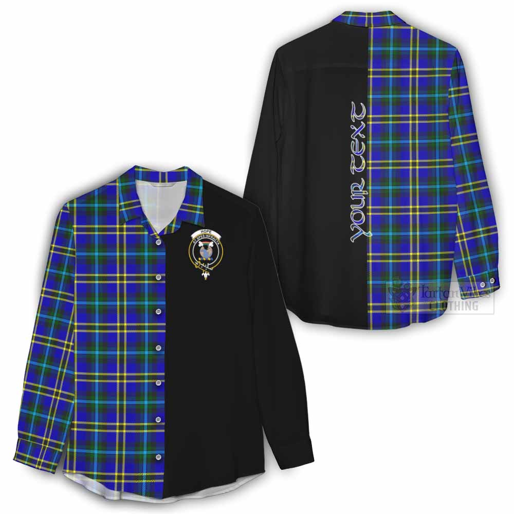 Tartan Vibes Clothing Hope Tartan Women's Casual Shirt with Family Crest and Half Of Me Style