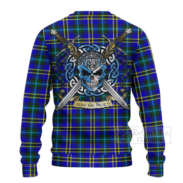 Hope Tartan Ugly Sweater with Family Crest Celtic Skull Style