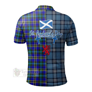 Hope Tartan Polo Shirt Happy St. Andrew's Day Half Tartan Style