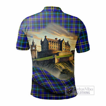 Hope Tartan Family Crest Polo Shirt with Scottish Ancient Castle Style - Tartan Vibes Clothing