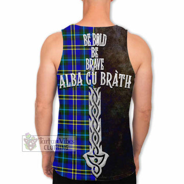 Hope Tartan Family Crest Men's Tank Top Alba Gu Brath Be Brave Lion Ancient Style - Tartan Vibes Clothing