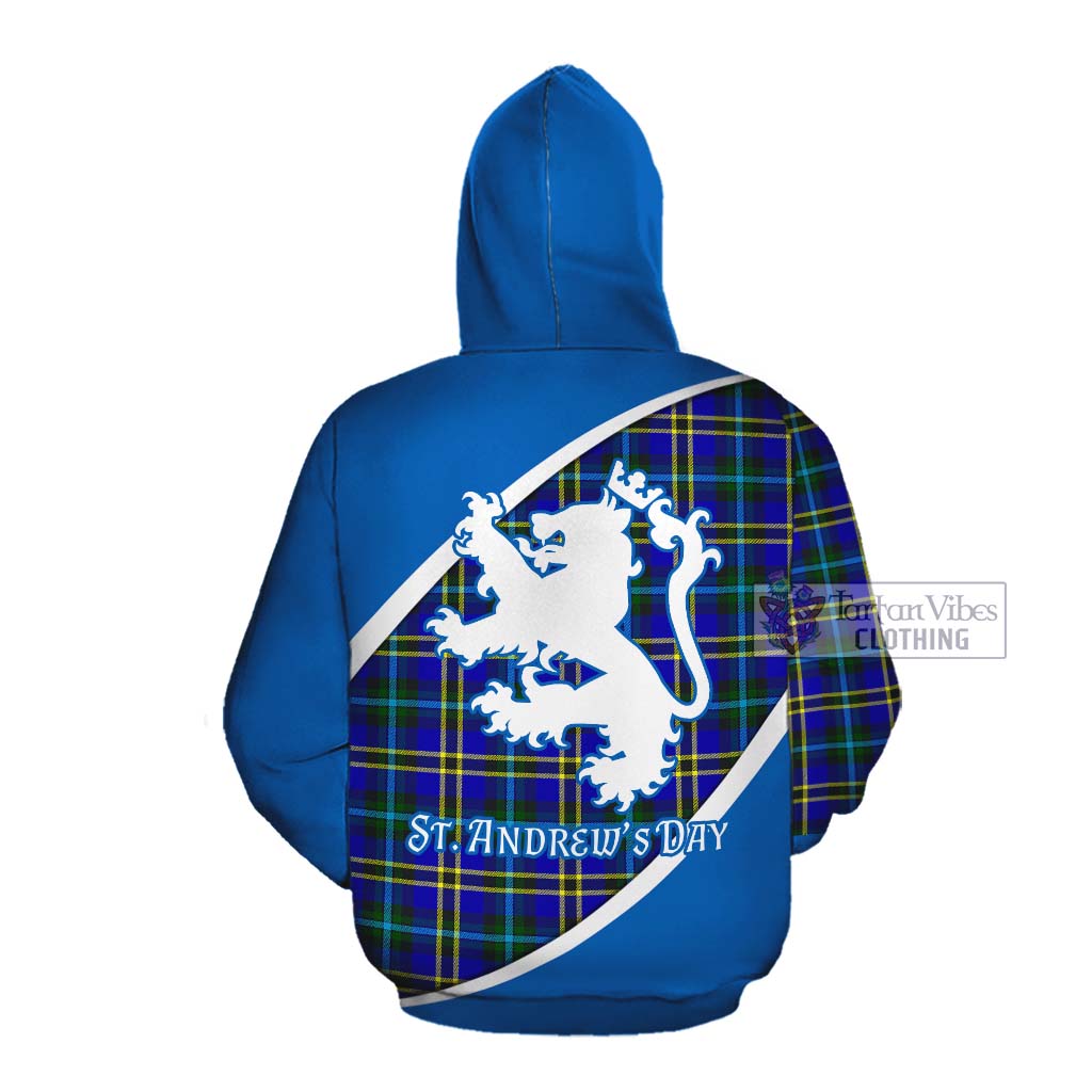 Tartan Vibes Clothing Hope Family Crest Tartan Cotton Hoodie Celebrate Saint Andrew's Day in Style