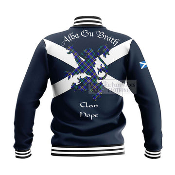 Hope Tartan Lion Rampant Baseball Jacket  Proudly Display Your Heritage with Alba Gu Brath and Clan Name