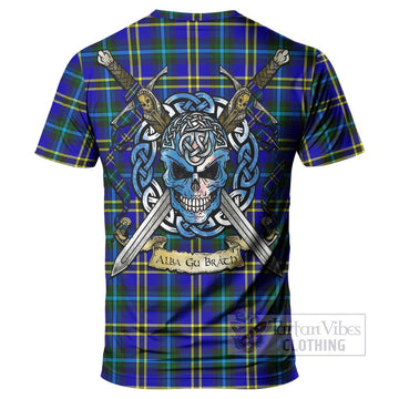 Hope Tartan T-Shirt with Family Crest Celtic Skull Style