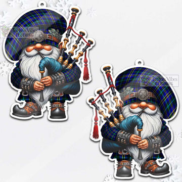 Hope Tartan Bagpiper Gnome Christmas Ornament