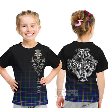 Hope Tartan Kid T-Shirt Featuring Alba Gu Brath Family Crest Celtic Inspired - Tartan Vibes Clothing