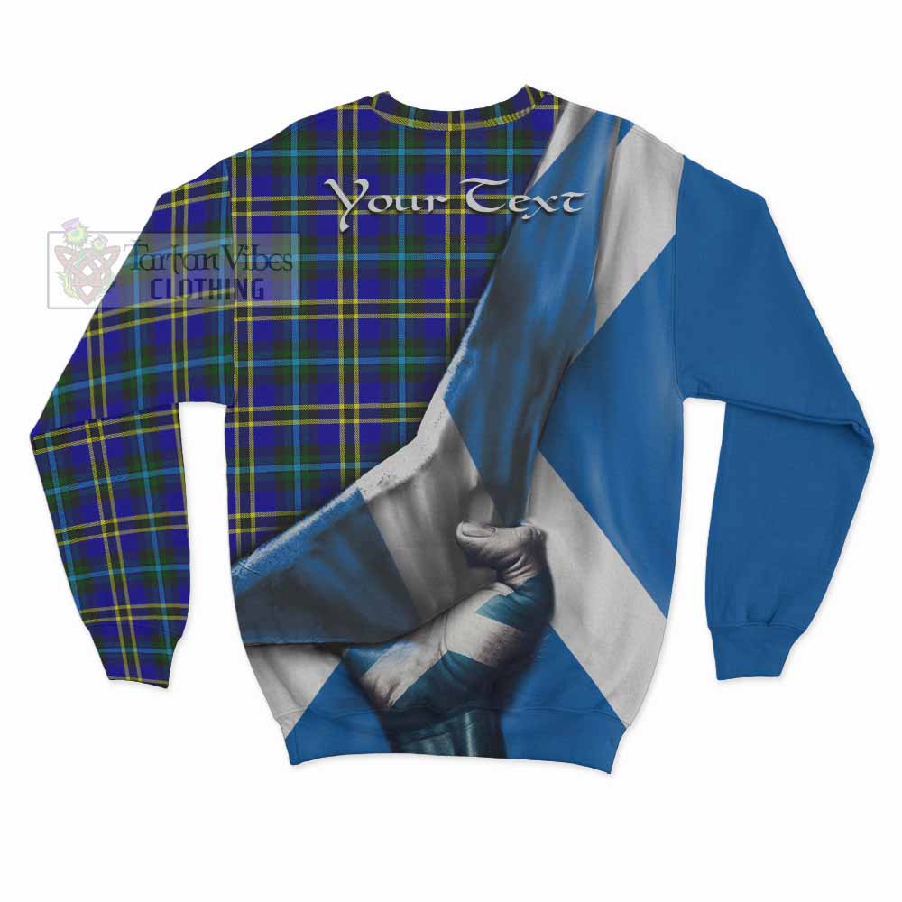 Tartan Vibes Clothing Hope Tartan Sweatshirt with Family Crest Scotland Patriotic Style