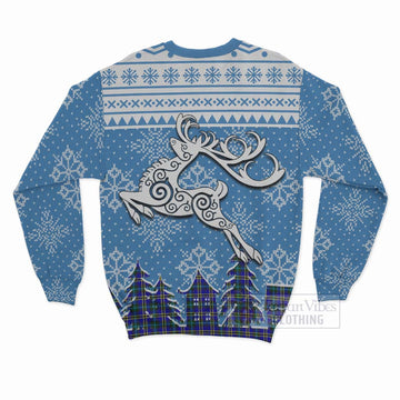 Hope Clan Christmas Sweatshirt Celtic Reindeer Style