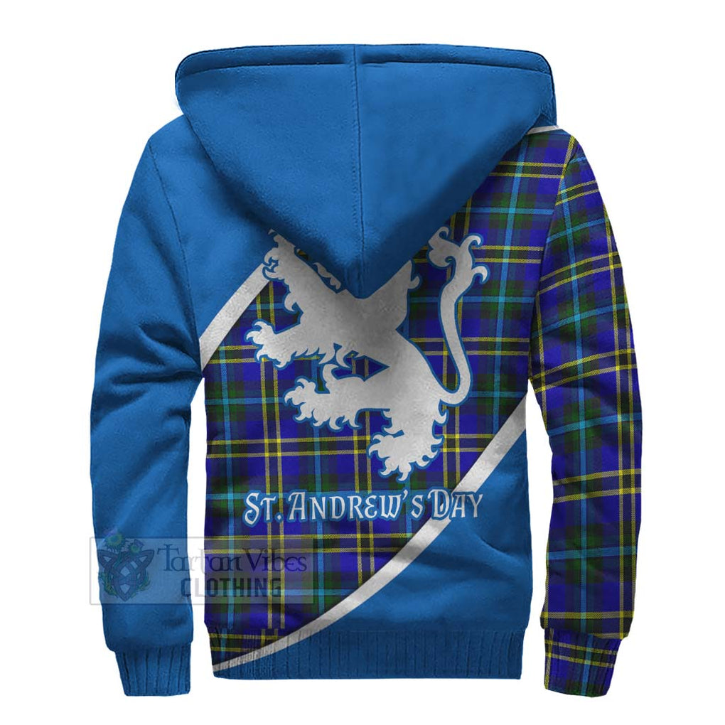 Tartan Vibes Clothing Hope Family Crest Tartan Sherpa Hoodie Celebrate Saint Andrew's Day in Style