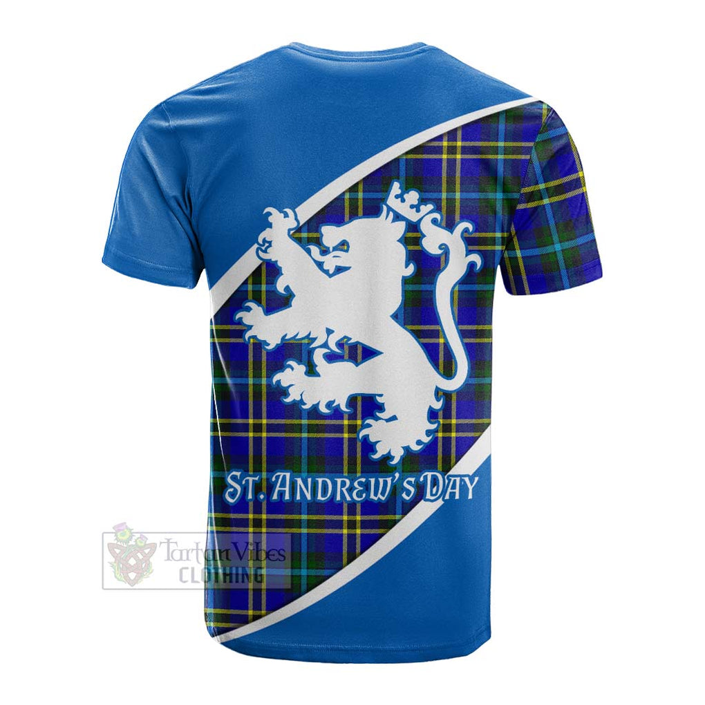 Tartan Vibes Clothing Hope Family Crest Tartan Cotton T-shirt Celebrate Saint Andrew's Day in Style