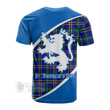 Hope Family Crest Tartan Cotton T-shirt Celebrate Saint Andrew's Day in Style